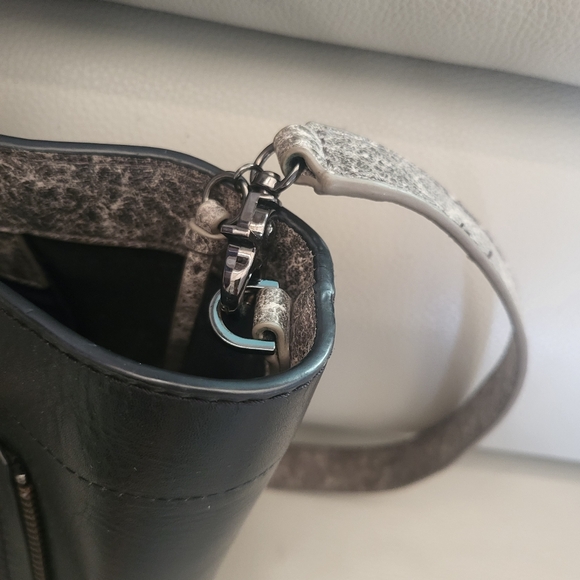 Quiet Luxury Bag Botkier Black Tribeca gunmetal open satchel purse - Picture 4 of 8